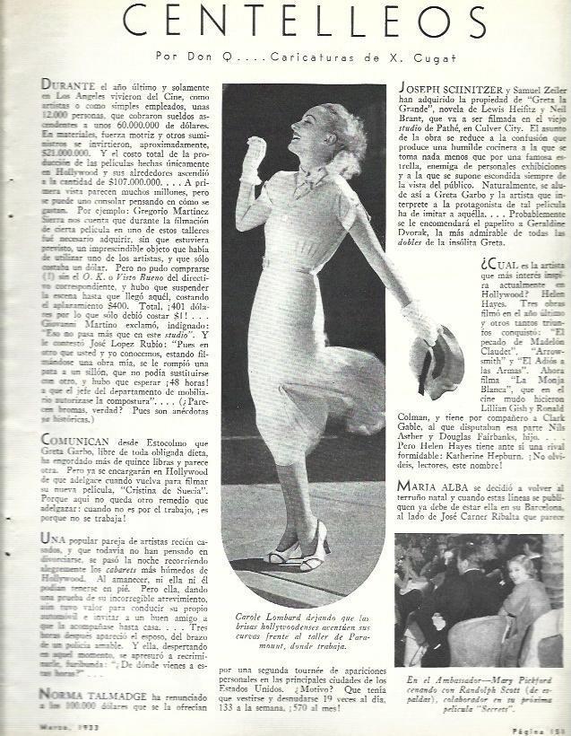 LAMINA 33406: Carole Lombard y Mary Pickford