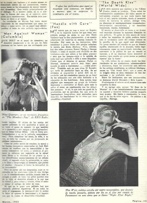 LAMINA 33401: Nina Quartaro y Mae West