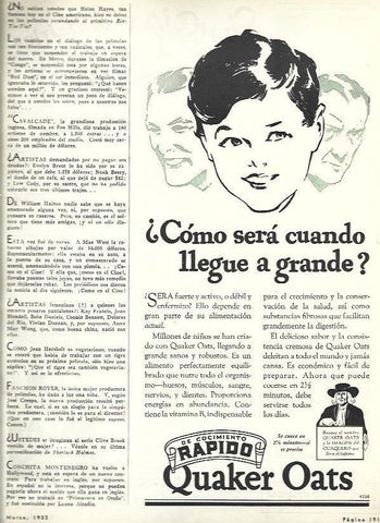 LAMINA 33424: Publicidad de Quarker Oats