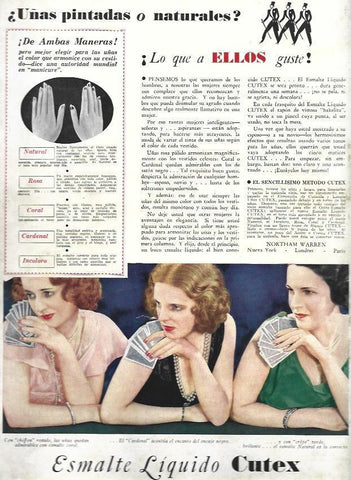 LAMINA 33426: Publicidad de Esmalte Cutex en contraportada