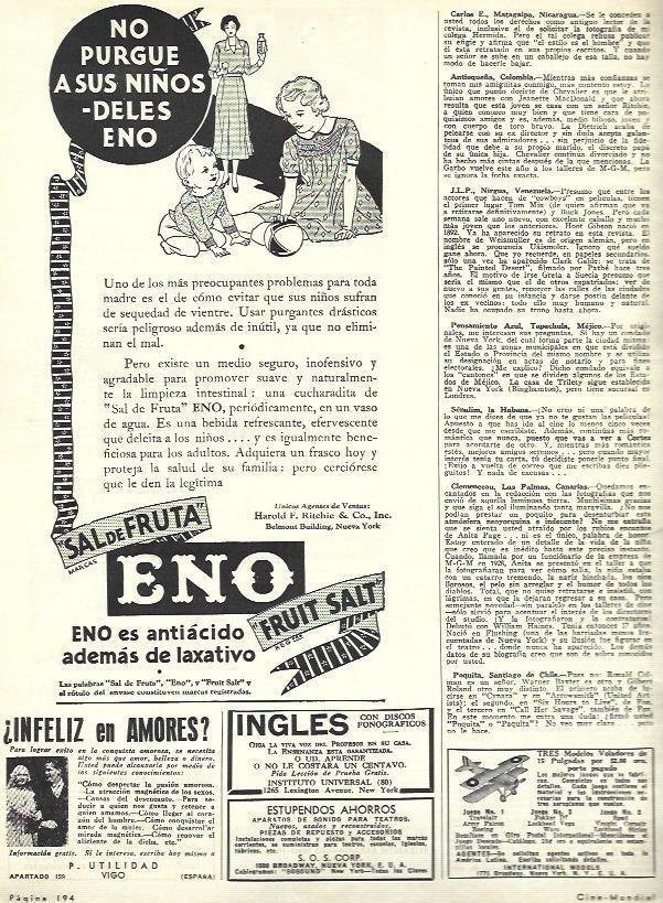 LAMINA 33425: Publicidad de Sal de fruta Eno