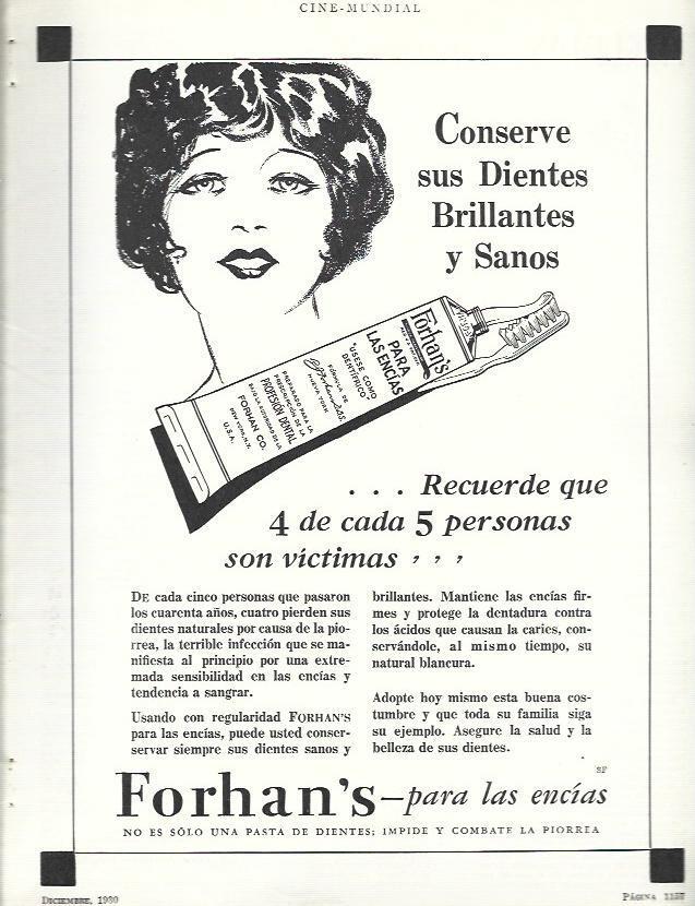 LAMINA 33569: Publicidad de crema dental Forhan's