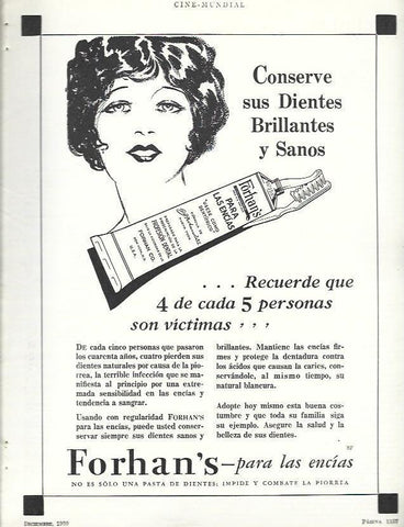 LAMINA 33569: Publicidad de crema dental Forhan's