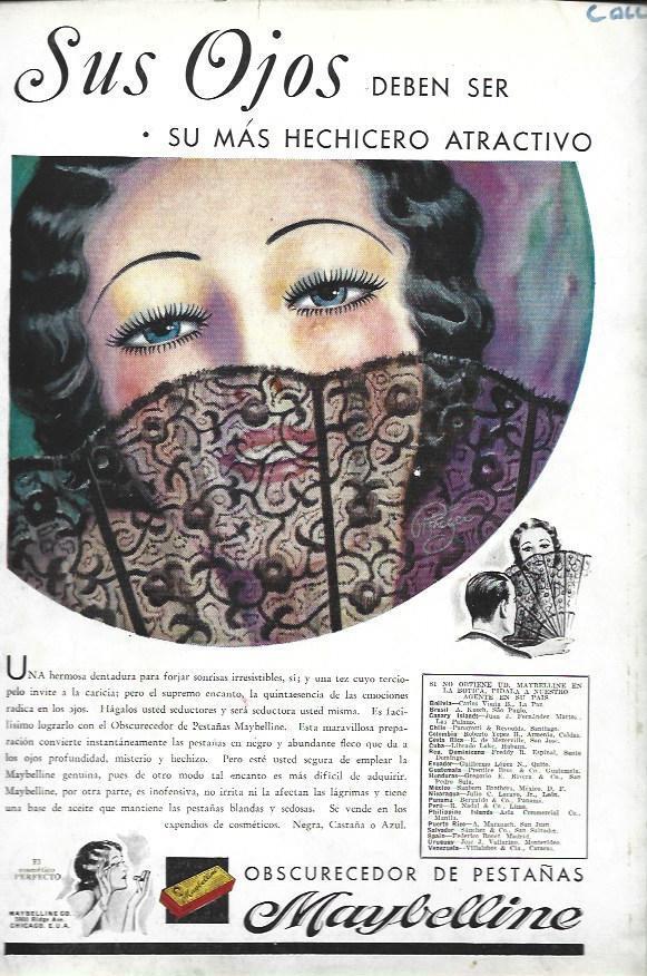 LAMINA 33566: Publicidad de mascara Maybelline en contraportada