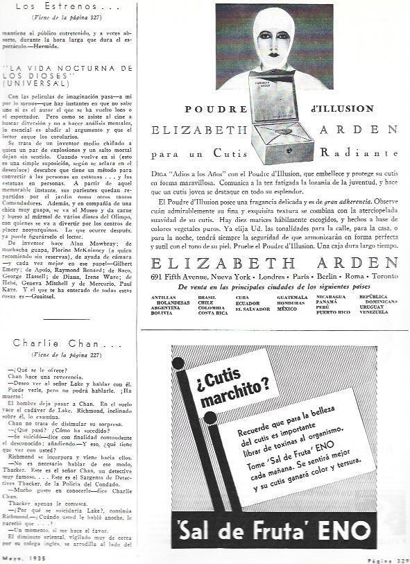 LAMINA 33563: Publicidad de Elisabet Arden y Sal de fruta Eno