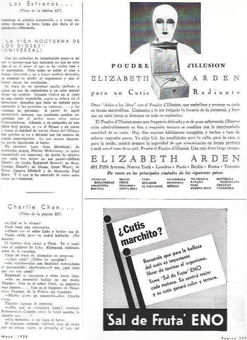 LAMINA 33563: Publicidad de Elisabet Arden y Sal de fruta Eno