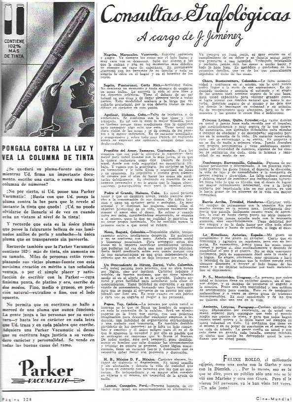 LAMINA 33562: Publicidad de pluma Parker Vacumatic