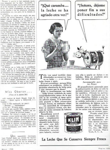 LAMINA 33561: Publicidad de leche Klim