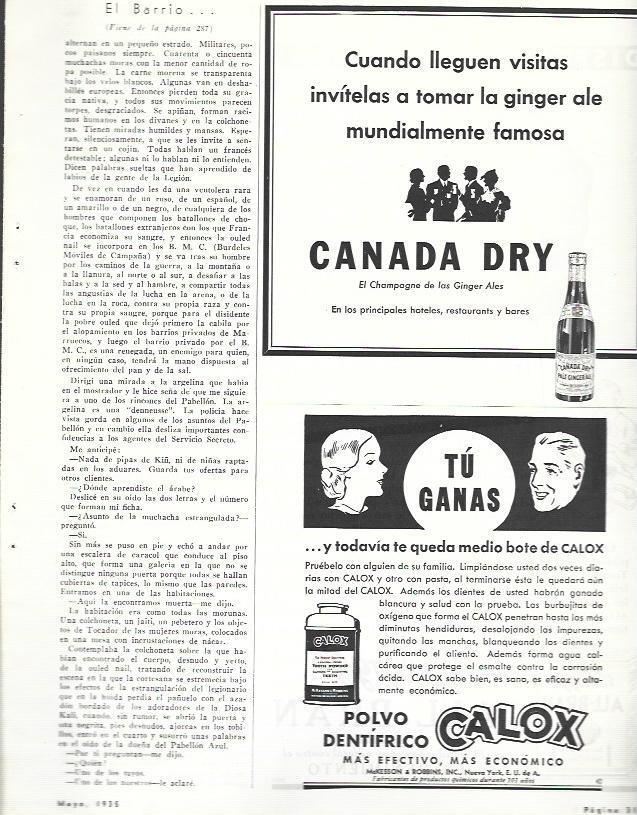 LAMINA 33557: Publicidad de Canada Dry y Calox