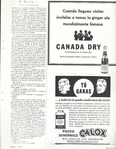 LAMINA 33557: Publicidad de Canada Dry y Calox