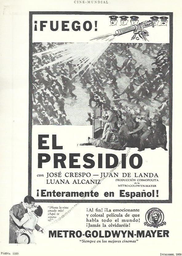 LAMINA 33570:  Anuncio de El Presidio