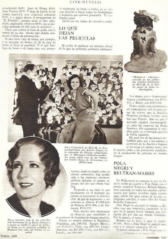 LAMINA 33584: Joan Crwford con Xavier Cugat