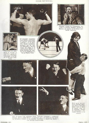 LAMINA 33580: El boxeador Justo Suarez y fotos de Adolf Hitler