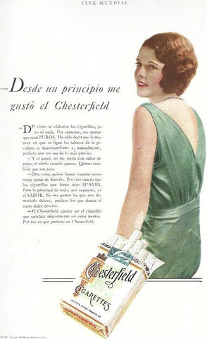 LAMINA 33516: Publicidad de cigarrillos Chesterfield