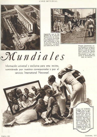 LAMINA 33512: Exposicion de Chicago, tropas de Japon en Seul y chicas del club Wampas