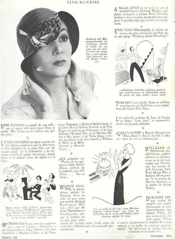 LAMINA 33503: Primer plano de Dolores del Rio