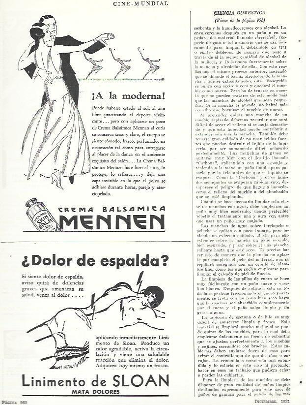 LAMINA 33521: Publicidad de crema Mennen y Linimento de Sloan