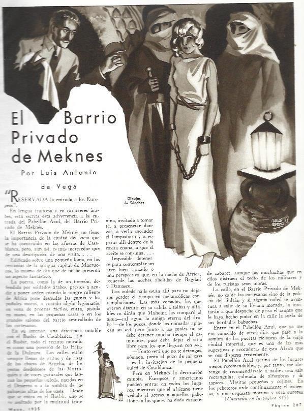 LAMINA 33543: Dibujo de Sanchez para el Barrio Privado de Meknes