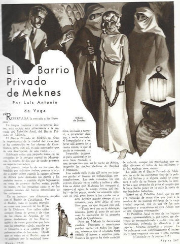 LAMINA 33543: Dibujo de Sanchez para el Barrio Privado de Meknes