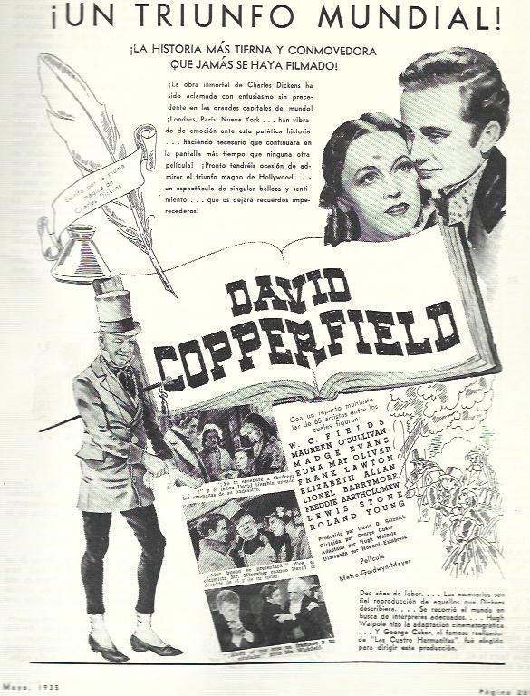 LAMINA 33540: Anuncio de David Copperfield