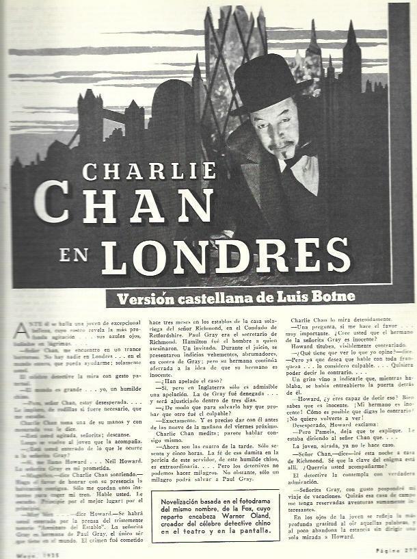 LAMINA 33538: Charlie Chan en Londres