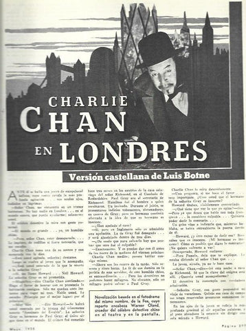 LAMINA 33538: Charlie Chan en Londres