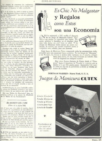 LAMINA 33530: Publicidad de Juegos de manicura Cutex