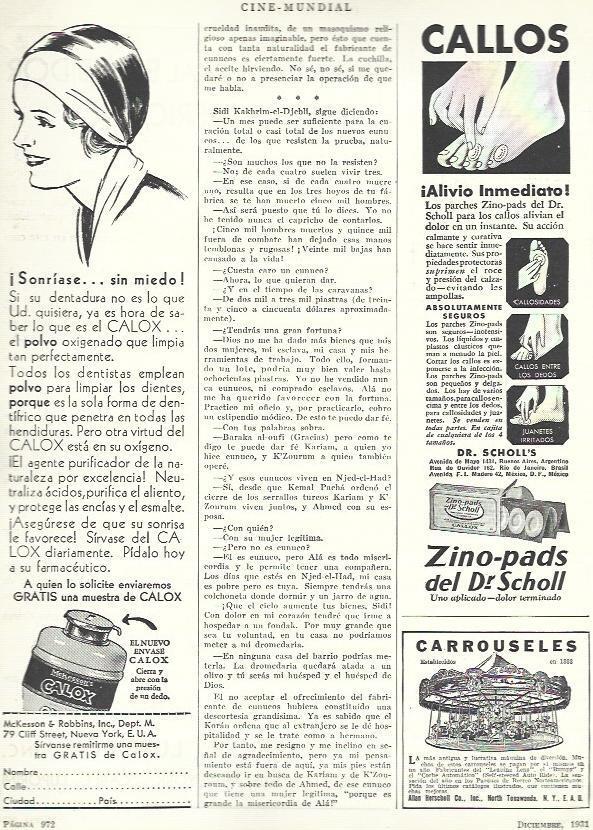 LAMINA 33527: Publicidad de Doctor Scholl y Calox