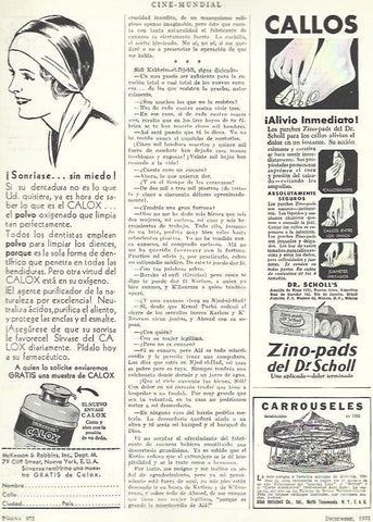 LAMINA 33527: Publicidad de Doctor Scholl y Calox