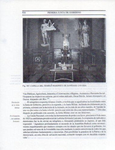 LAMINA V25658: Capilla del templo masonico de Santiago 1924