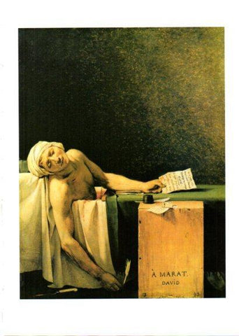 LAMINA V25716: Marat asesinado por Jacques-Louis David