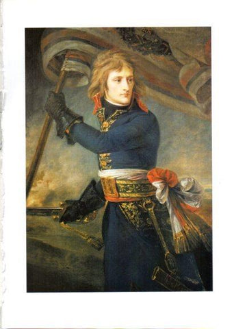 LAMINA V25717: Napoleon en el puente de Arcola por Gros