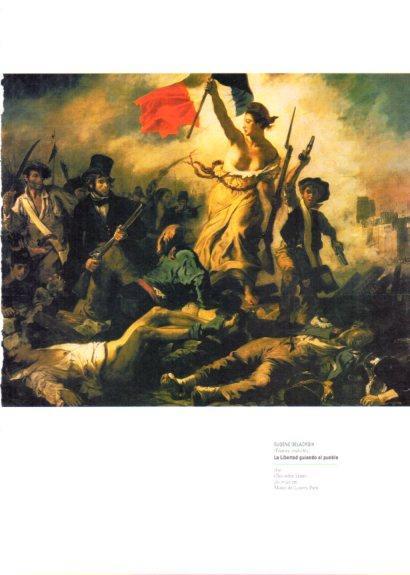 LAMINA V25721: La Libertad guiando al pueblo por Delacroix