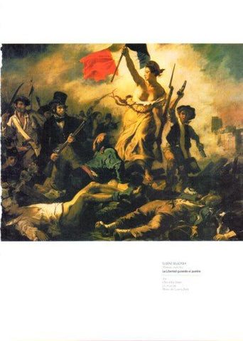 LAMINA V25721: La Libertad guiando al pueblo por Delacroix