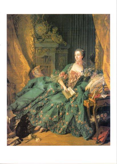 LAMINA V25711: Retrato de madame de Pompadour por Boucher