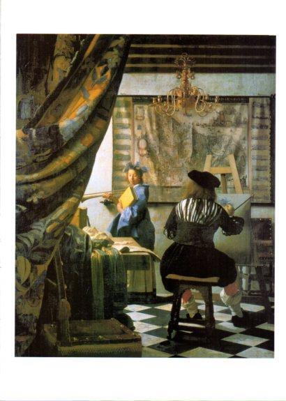 LAMINA V25707: Alegoria de la pintura por Jan Vermeer