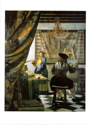 LAMINA V25707: Alegoria de la pintura por Jan Vermeer