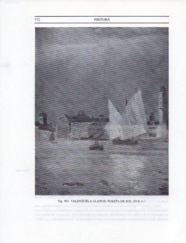 LAMINA V25595: Puesta del sol por Valenzuela Llanos