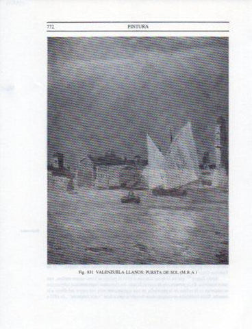 LAMINA V25595: Puesta del sol por Valenzuela Llanos