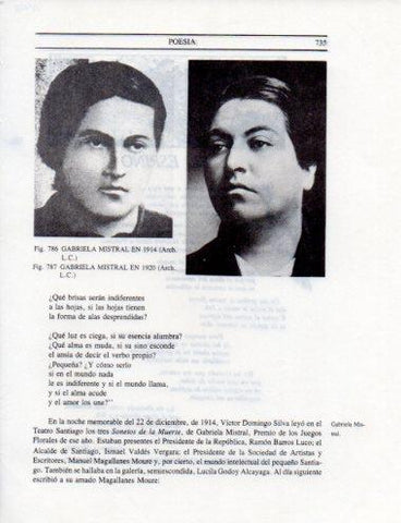 LAMINA V25578: Gabriela Mistral en 1914 