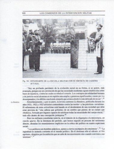 LAMINA V25634: Cadetes con el estandarte de la Escuela Militar, Chile