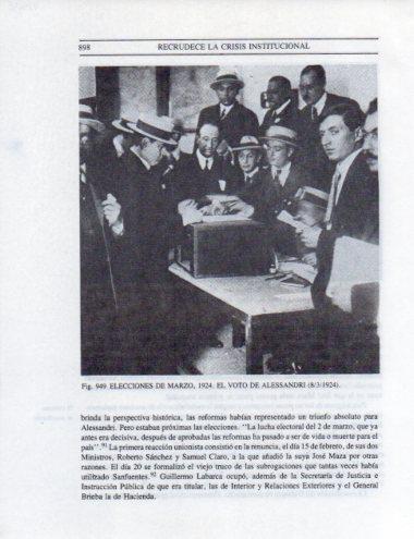 LAMINA V25638: Alessandri votando en marzo de 1924