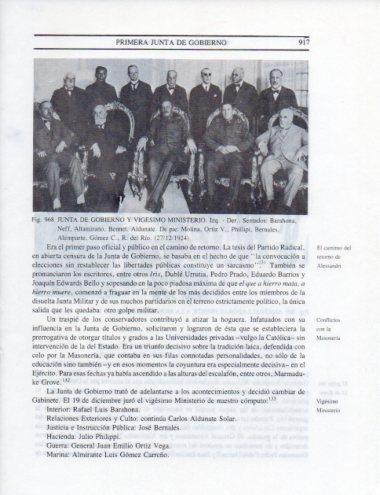 LAMINA V25641: Junta de Gobierno y Vigesimo Ministerio 1924, Chile