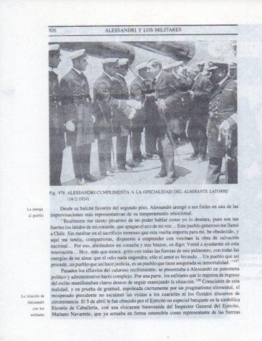 LAMINA V25643: Alessandri cumplimenta la Oficialidad del Almirante Latorre