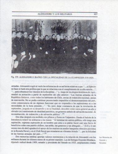 LAMINA V25644: Alessandri e Ibañez con la Oficialidad de la Guarnicion