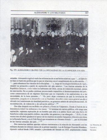 LAMINA V25644: Alessandri e Ibañez con la Oficialidad de la Guarnicion