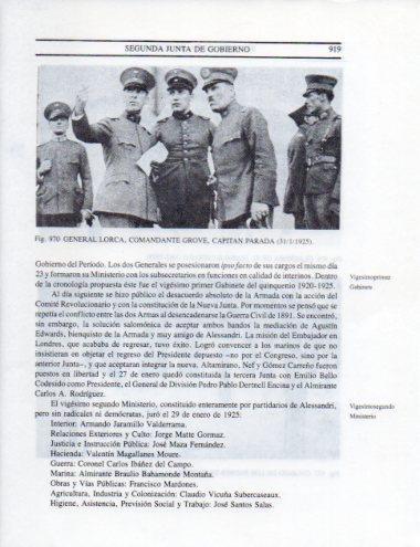 LAMINA V25642: General Lorca, Comandante Grove y Capitan Parada 1925
