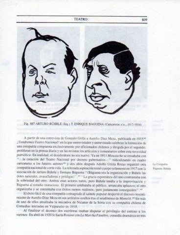 LAMINA V25614: Artura Buhrle y E. Bagueda caricaturas