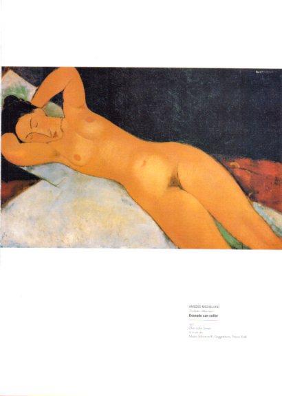 LAMINA V25740: Desnudo con collar por Modigliani
