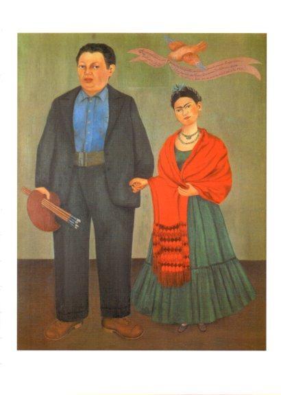 LAMINA V25742: Frieda y Diego Rivera por Frida Kahlo